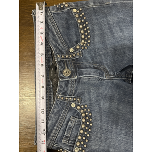 Bebe Women's Studded Skinny Jeans in Blue